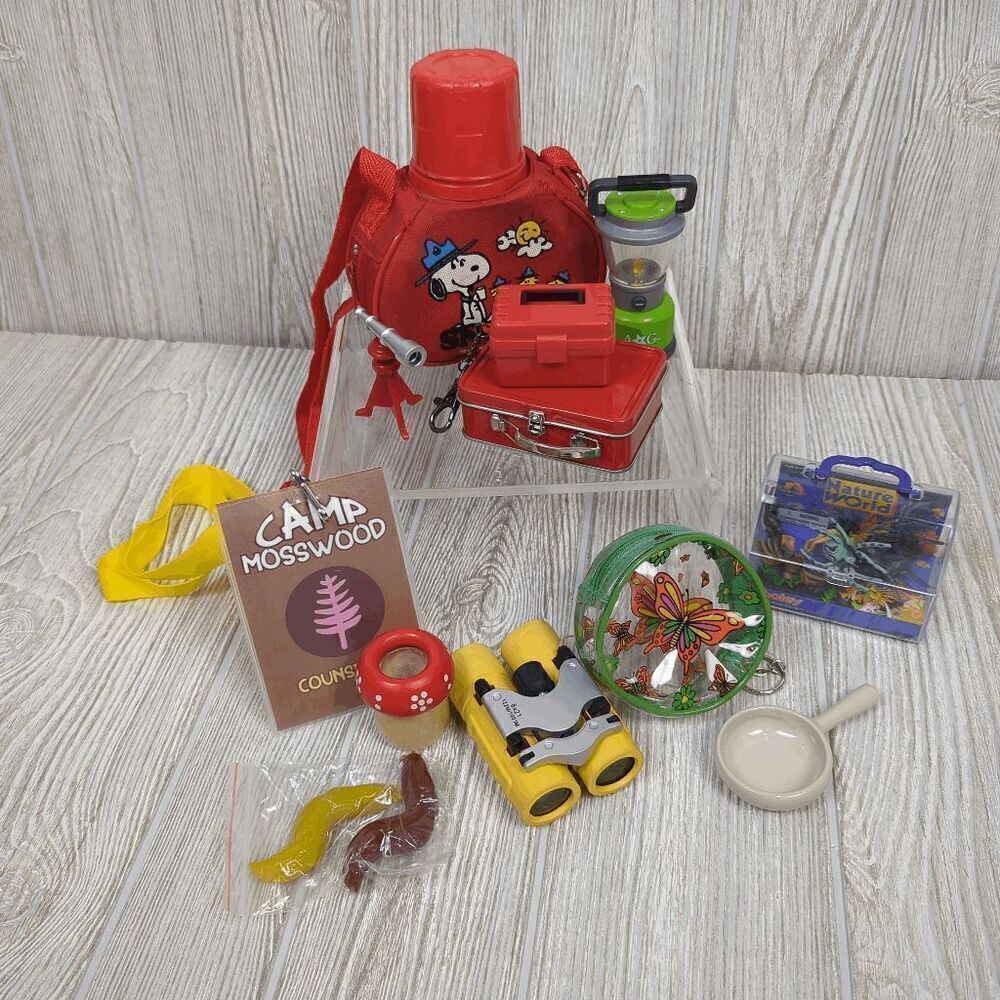 Vintage Camp Theme Bundle Toys Snoopy Canteen Spiders
